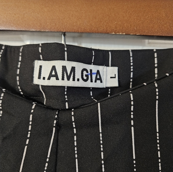 I.AM.GIA Black Striped Pants - Picture 2 of 5